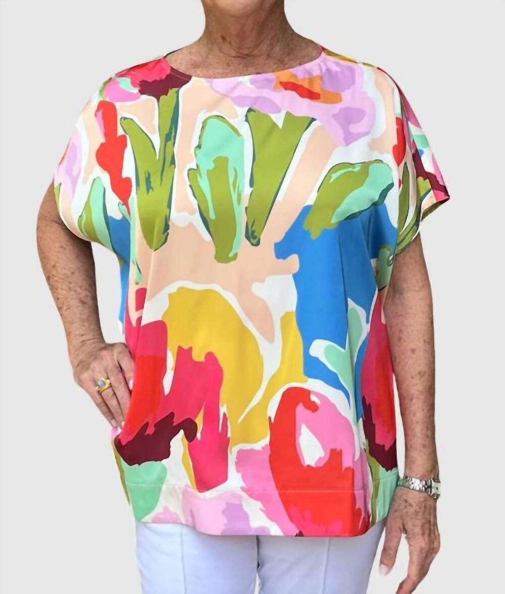 NEW CROSBY BY MOLLIE BURCH maxine tunic top in painted petals